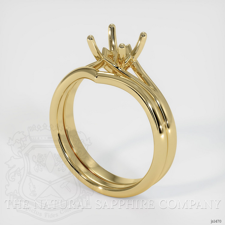 10K Yellow Gold Wedding Set Ring Setting