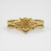 10K Yellow Gold Wedding Set Ring Setting Image