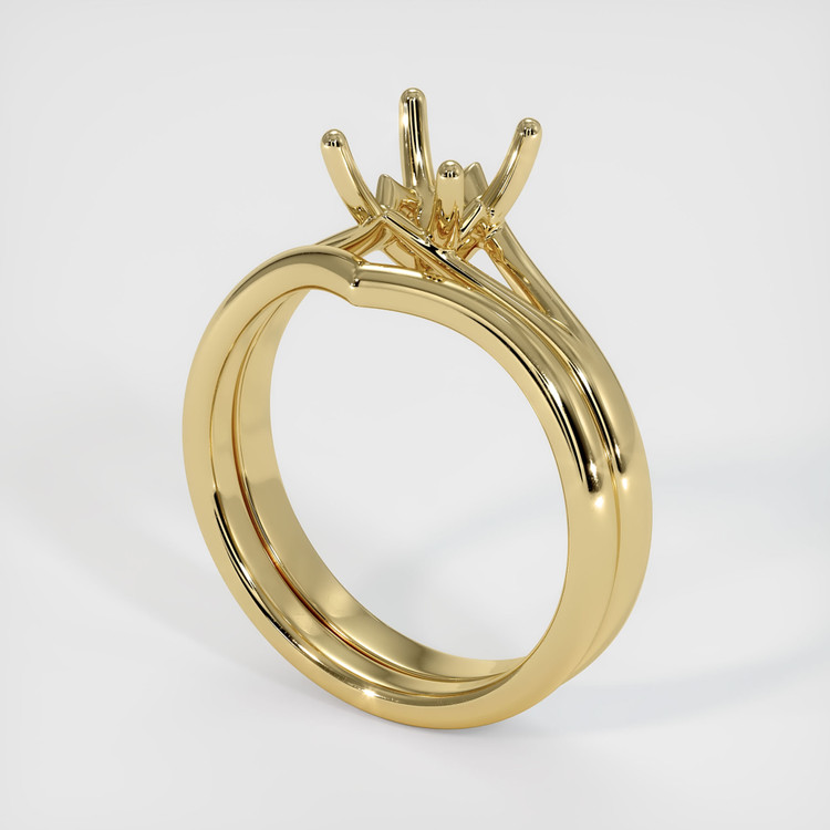 14K Yellow Gold Wedding Set Ring Setting
