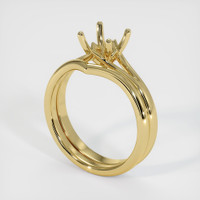 18K Yellow Gold Wedding Set Ring Setting Video