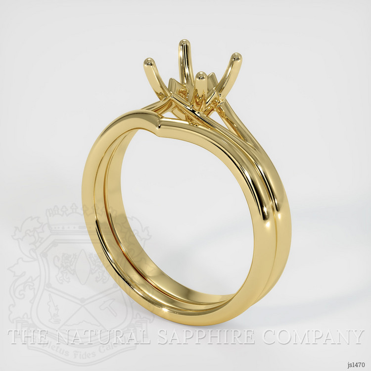 18K Yellow Gold Wedding Set Ring Setting