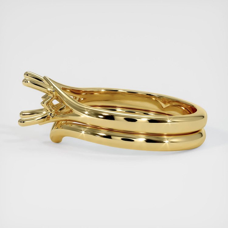 18K Yellow Gold Wedding Set Ring Setting