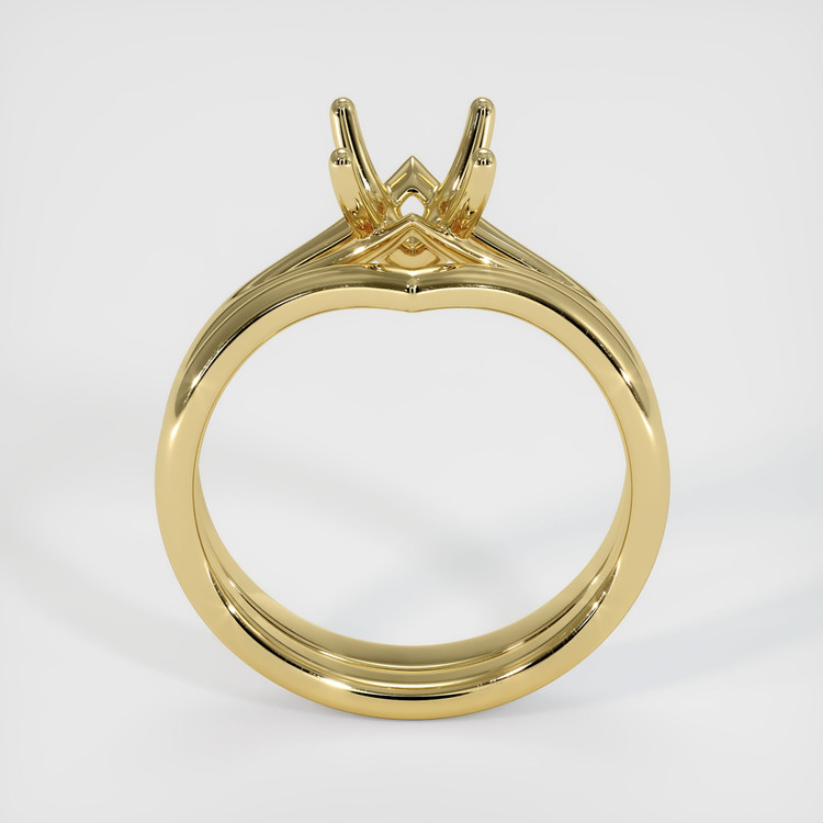 18K Yellow Gold Wedding Set Ring Setting