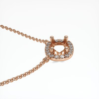 14K Rose Gold Pave Necklace Setting Image