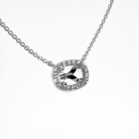 14K White Gold Pave Necklace Setting Image