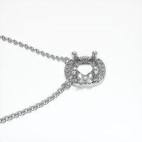 14K White Gold Pave Necklace Setting Image