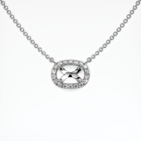 18K White Gold Pave Necklace Setting Video