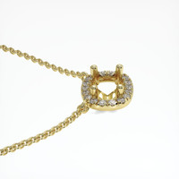 14K Yellow Gold Pave Necklace Setting Image