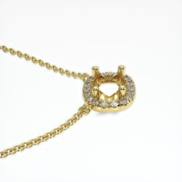 18K Yellow Gold Pave Necklace Setting Image