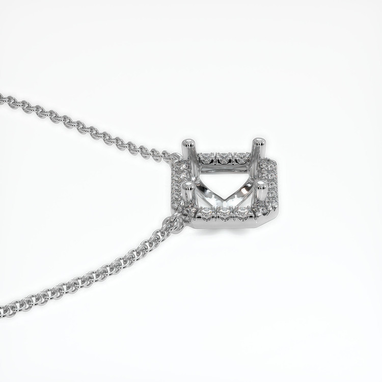 Platinum 950 Pave Necklace Setting
