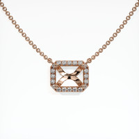 14K Rose Gold Pave Necklace Setting Video