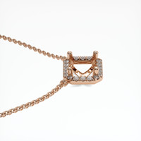 14K Rose Gold Pave Necklace Setting Image