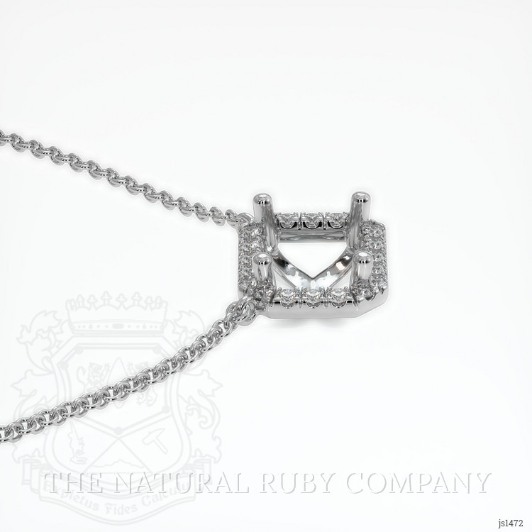 Silver Pave Necklace Setting