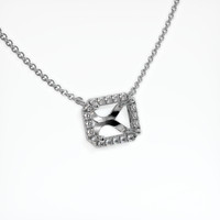 18K White Gold Pave Necklace Setting Image