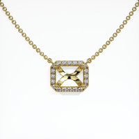 18K Yellow Gold Pave Necklace Setting Video