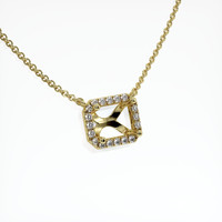 18K Yellow Gold Pave Necklace Setting Image