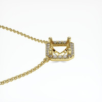 18K Yellow Gold Pave Necklace Setting Image
