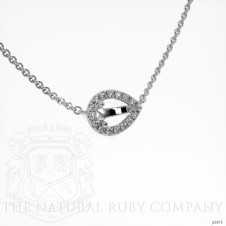 Platinum 950 Pave Necklace Setting