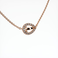 14K Rose Gold Pave Necklace Setting Image