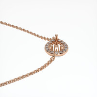 14K Rose Gold Pave Necklace Setting Image