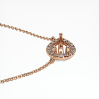 14K Rose Gold Pave Necklace Setting Image
