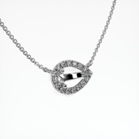 10K White Gold Pave Necklace Setting Image