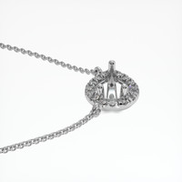 10K White Gold Pave Necklace Setting Image