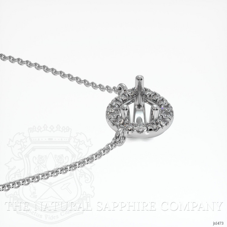 10K White Gold Pave Necklace Setting