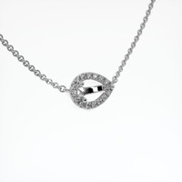 14K White Gold Pave Necklace Setting Image