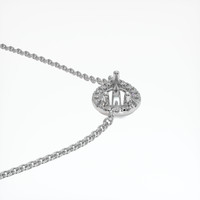 14K White Gold Pave Necklace Setting Image