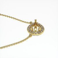 10K Yellow Gold Pave Necklace Setting Image