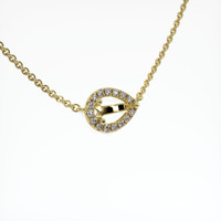 14K Yellow Gold Pave Necklace Setting Image