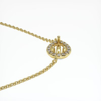 18K Yellow Gold Pave Necklace Setting Image