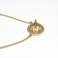 18K Yellow Gold Pave Necklace Setting Image