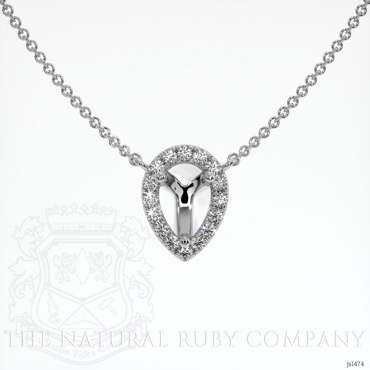Platinum 950 Pave Necklace Setting