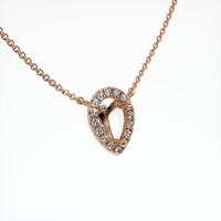 14K Rose Gold Pave Necklace Setting Image