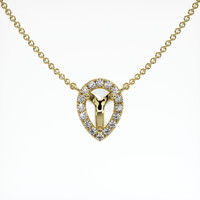 14K Yellow Gold Pave Necklace Setting Video