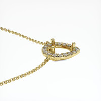 14K Yellow Gold Pave Necklace Setting Image