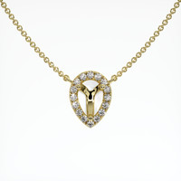18K Yellow Gold Pave Necklace Setting Video