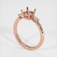 14K Rose Gold Three Stone Ring Setting Video