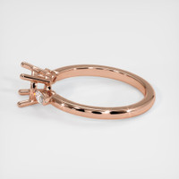 14K Rose Gold Three Stone Ring Setting Image