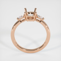18K Rose Gold Three Stone Ring Setting Image