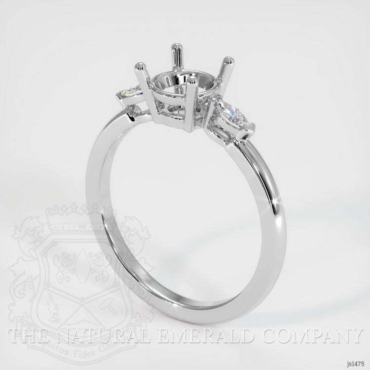 Silver Three Stone Ring Setting