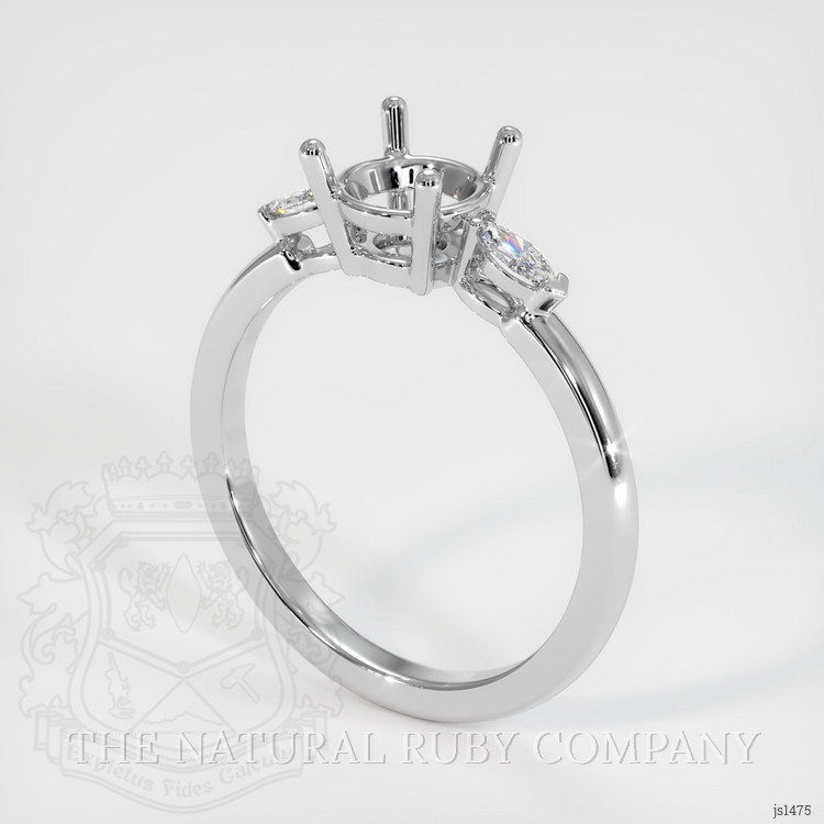 Silver Three Stone Ring Setting