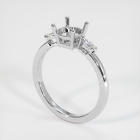 14K White Gold Three Stone Ring Setting Video