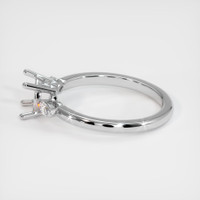 14K White Gold Three Stone Ring Setting Image