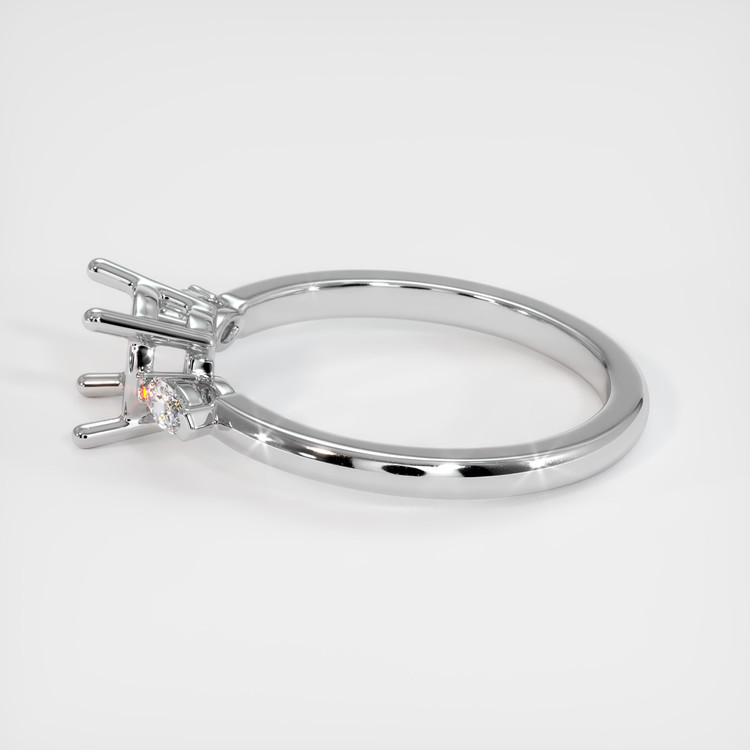 18K White Gold Three Stone Ring Setting