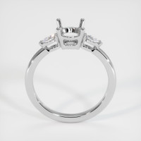 18K White Gold Three Stone Ring Setting Image
