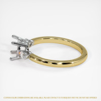 14K White & Yellow Three Stone Ring Setting Image