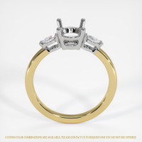14K White & Yellow Three Stone Ring Setting Image